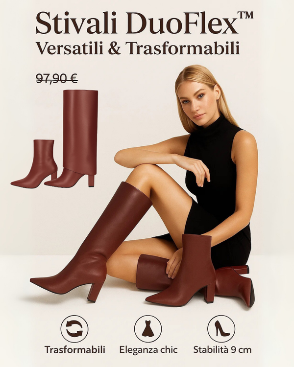 DuoFlex™ – Stivaletti 2in1 Versatili e Trasformabili
